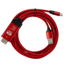 4K Type-C to HDMI Aluminum Alloy 2m Converter Cable w/USB for Laptop (Red) A