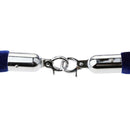 59Inch Velvet Rope Crowd Control Stanchion Post Queue Line Barrier Blue