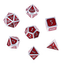 7pcs Set Dice Multi-sided Dice Red Gem Dice For D \u0026 D Table Game