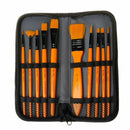 10Pcs/Set Paint Brushes Kit w/ Nylon Hair Wooden Handle For Acrylic Oil Drawing
