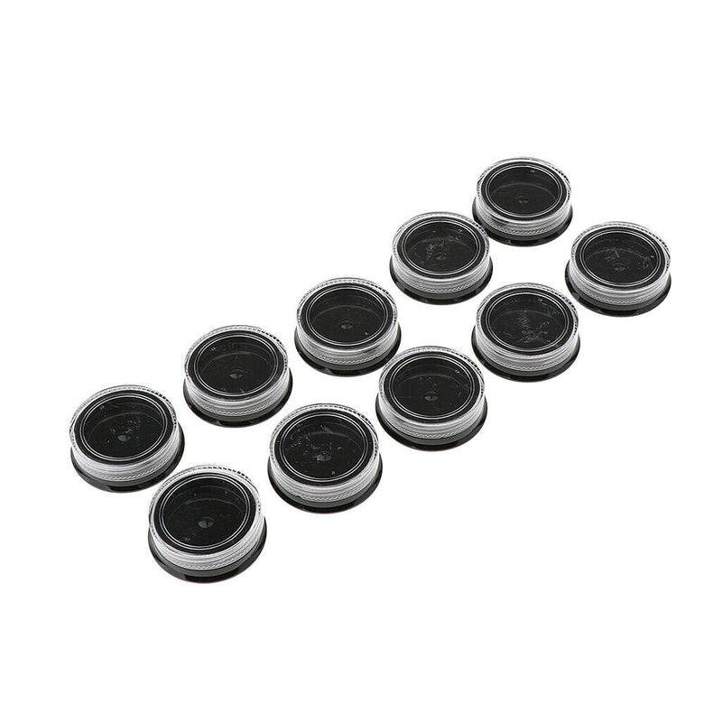 10 Pieces Plastic Nail Art Tips Powder Beads Storage Containers,Small Round