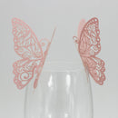 50PCS Pink Butterfly Name Card for Party Wedding