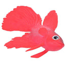 Silicone Aquarium Suction Cup Emulational Artificial Fish Ornament Red O2W7