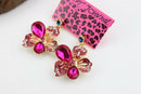 Fashion Women Rhinestone Jewelry Sets Flower Earrings & Necklace Charming Gift