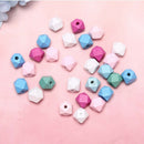 30Pcs/Set Wood Colorful Cone Geometric Loose Spacer Beads DIY Making Jewelry OZ