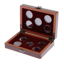 2Pcs Wooden Coins Display Box + 27mm 20 Coin Gaskets for 20