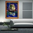 Moonlight Wolf 5D Diamond DIY Painting Kit Home Decor Craft 30 X 40cm