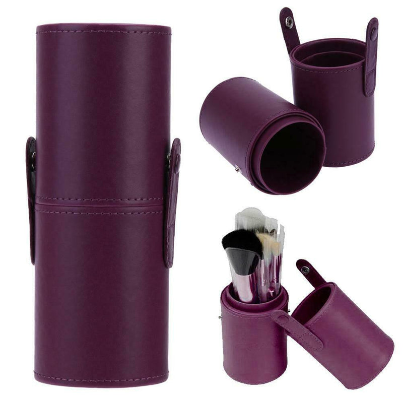 Travel Leather Cosmetic Brush Pen Holder Storage Makeup Empty Holder   A