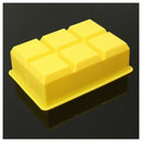 Silicone 6-Cavity Large Square Ice Pudding Jelly Soap Maker Mold Mould Tray U1D7