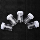 5pcs Plastic Empty Bottle Clear Container Jar Pot For Glitter Nail Dust Powder