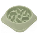 Pet Slow Feed Bowl Portable Dog Foods Bowl Prevent Obesity Feeder (Green) A