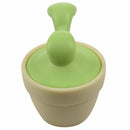 Mini Plastic Green Leaf Shaped Grip Relaxing Body Foot Roller Ball Massager