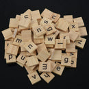 100pcs Wooden Scrabble Tiles Craft Jewellery Making Complete Set (Lower cas