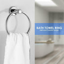 Stainless Steel Round Style Wall Mounted Towel Ring Holder Hanger Bathroom