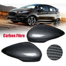 Car Wing Door Carbon Fiber Rear View Mirror Cover Trim Case for Ford for Fi