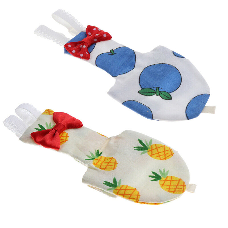 2 Pieces Breathable Cockatiel Parrot Bird Diaper Nappy Flight Suit - Pet Bird