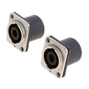 2x  4 Pin Female Jack Compatible Audio Cable Panel Socket Connector