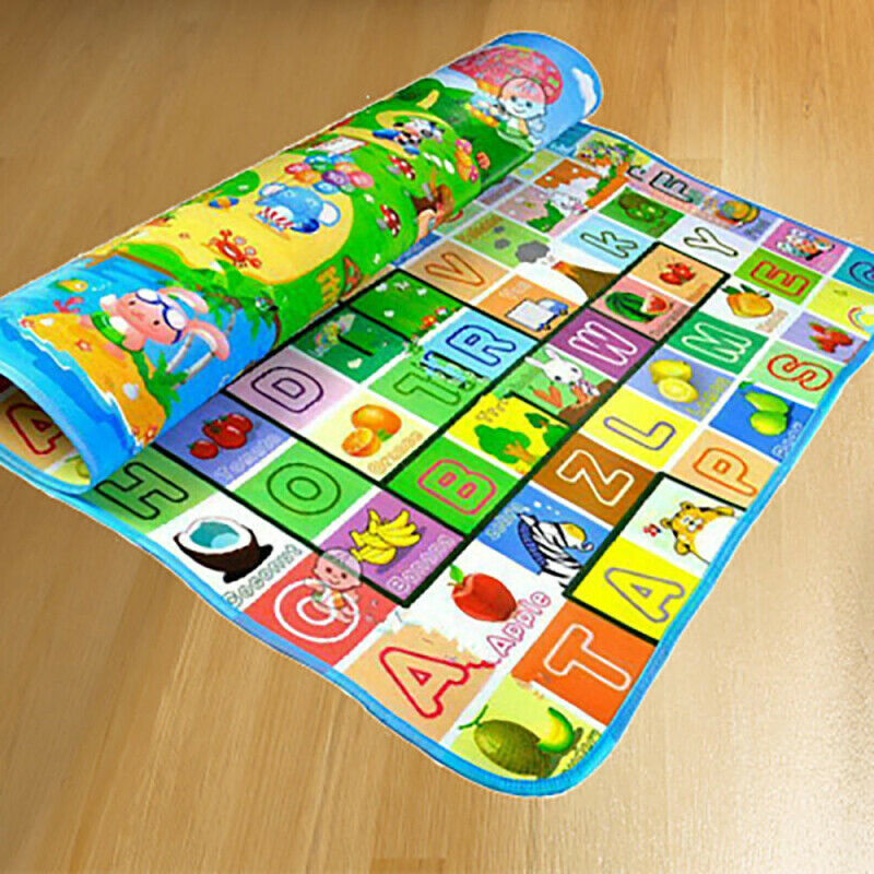 Waterproof Floor Play Mat Rug Child Infant Baby Kid Crawling Game Mat Tw VSK