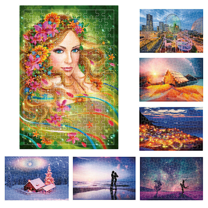 150 Paper Jigsaw Puzzles Flower Beauty Drawing for Unisex Patience Training