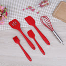 5Pcs Red Silicone Cooking Tool egg Beater Spoon Spatula Oil Brush KitchenwaJ!E