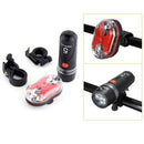 New Bicycle 5 LED Front Headlight Flashlight+9 LED Rear Taillight Lamp Kit