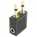 2x Airplane Airline Headphone Adapter For Audio Jack 2 Plug Air Plane Connector