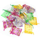100 pcs Mixed Color Sheer Plain Organza Jewelry Wedding Gift Bag Pouch 7x9cm
