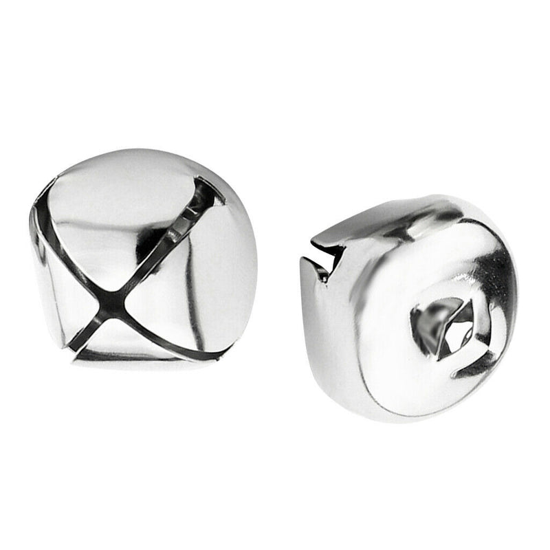 2x Large 1" Stainless Steel Jingle Bells Pet Dog Cat