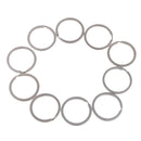 Metal - 30mm Flat Split Rings - Circular Keychain - Pack of 10 - Home Use
