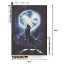 5D DIY Full Drill Diamond Painting Cross Stitch Embroidery Kit (Wolf06)