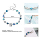 Women Multicolor Rhinestone Hand Chain Girls Strand Bracelet Jewelry Gift