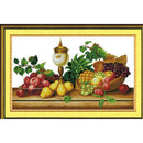 Stamped Cross Stitch Kit - Assorted Fruits 108x71cm / 42.5x27.9inch