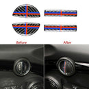 4 PCS Carbon Fiber Door Handle Cover Trim Fit for Mini Cooper F54 F55 F60