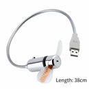 New Novel Portable Bendable Computer Notebook PC Colorful LED Light USB Mini Fan