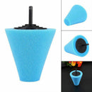 3Pcs 1/4 inch /6mm Shank Sponge Cone Metal Polishing Foam Pad Wool Buffing