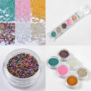 6 Colors 6 boxes New. Caviar Nail Art Beads Manicures Mini HOT Balls Tips D H5U8