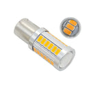 2 Pcs Amber 1156 33SMD Car Tail Turns Signals Brake Reverse Light Lamp Bulbs
