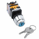 On/Off/On Three 3 Position Rotary Selector Key Lock Switch 10A 380V AC Z7O6