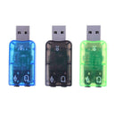 Mini USB2.0 Port Analog 6.1 CH External Sound Card Audio Adapter for PC