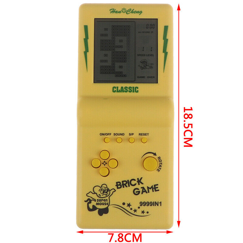 Classic Big Screen LCD Classic Handheld Game Machine Brick Game for Kids  BX