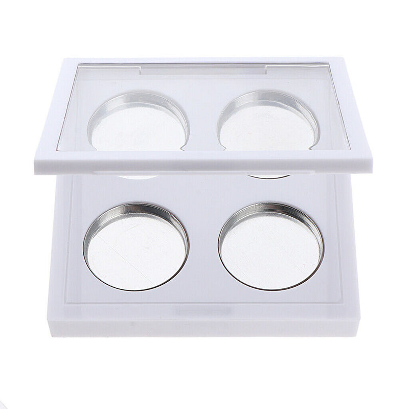 Clear Lid Empty 4 Slots Eyeshadow Lipstick Powder Box Case Cosmetic Packing