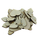 100pcs Unfinished Wood Flower Heart Shape Wooden Scrapbooking Embellishments