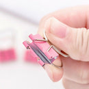 100Pcs Pink Clip Heart Hollow Out Metal Binder Clips Notes Letter Paper Cli