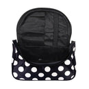 Black Zipper Cosmetic Bag Toiletry Bag Make-up Bag Hand Case Bag with Dot P G6H2