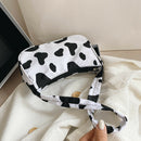 Cow Milk Printed Women Handbag Tote Female Casual Underarm Shoulder Bag (2)