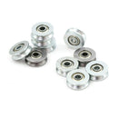 10pcs HCS Deep V Groove Sealed Guide Line Track Pulley Ball Bearing 4*13*6mm FT