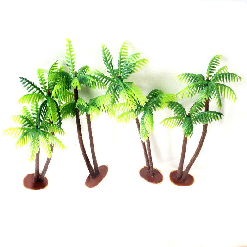 Mini Coconut Tree Plastic Green Water plants Aquarium Fish Tank plants WLA FT