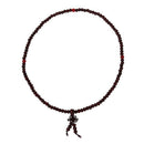 Buddhist Prayer 5mm Brown Sandalwood Beads Necklace Y6K2