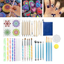 38Pcs Mandala Dotting Tools Set with Storage Bag Stencils for Painting Rocks