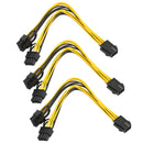 3x 18AWG PCI Express 6pin To Dual  GPU Video Card Power Cable